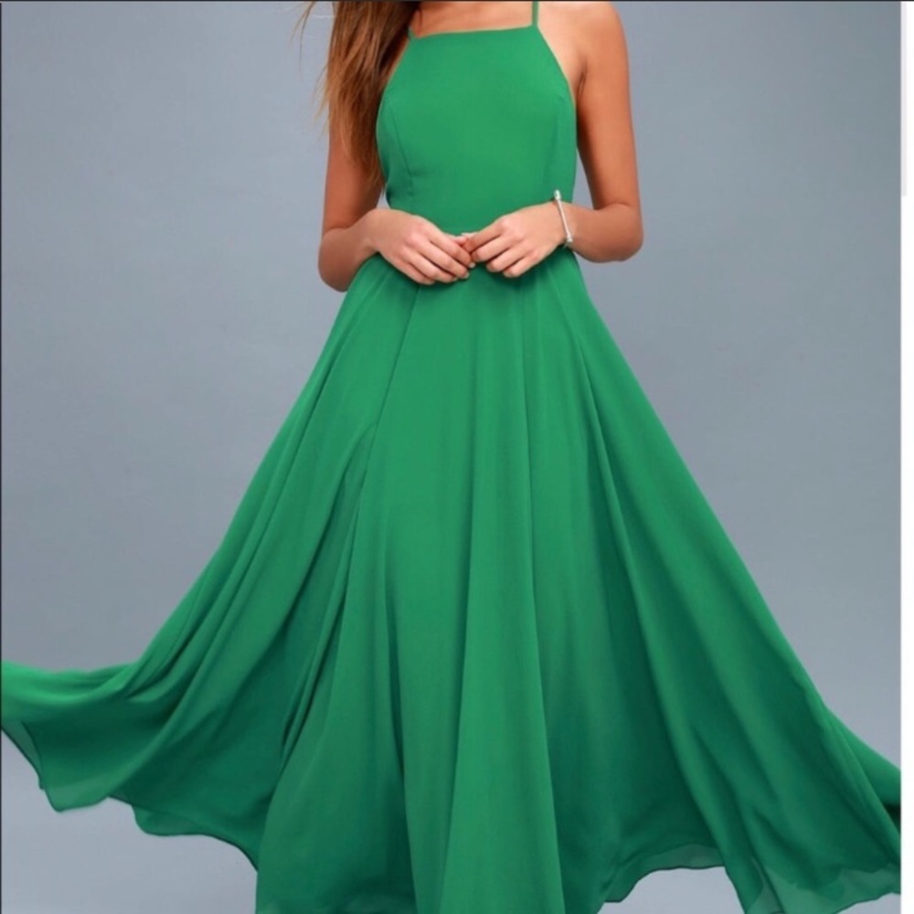 Lulus Green Maxi Dress